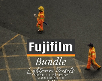 Fujifilm Lightroom Presets Bundle Fuji Film Retro Analog Vintage Grain Polaroid, Instagram Blogger Filters, 90s Vibe, Kodak  Film Look Photo