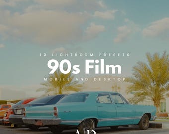 10 &#39;90s Retro Film Lightroom Presets: Mobile & Desktop (DNG, XMP)