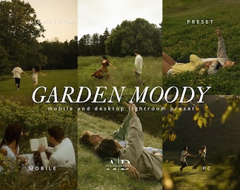 Lightroom Garden Moody Presets | Outdoor Travel Mobile and Desktop Presets | Green | Warm | Earthy Rich | Rustic Forest Filter Presets