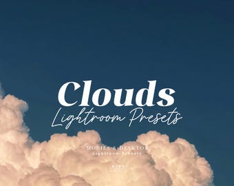 13 Clouds Lightroom Presets. Desktop And Mobile soft. golden hour Brown, Moody, Warm, bright Preset, Wedding, Outdoor Filter, dreamy presets