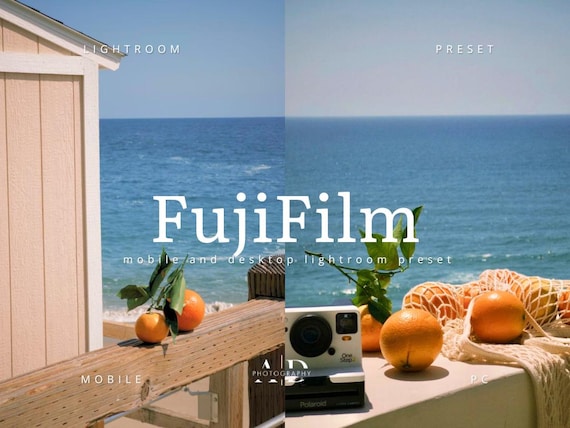10 Fujifilm Lightroom Presets: Retro Analog Film Filters, Aesthetic Film, Vintage, Warm, Grainy Premium Film Looks Vintage Retro Warm Grainy