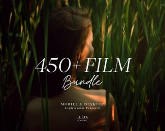 450+ Film Bundle Presets Mobile and Desktop Lightroom presets Bundle for Instagram film preset Kodak Portra, Warm, Earthy, luts, Fuji film