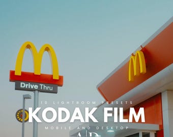 10 Kodak Film Lightroom Presets: Mobile & Desktop (DNG, XMP)