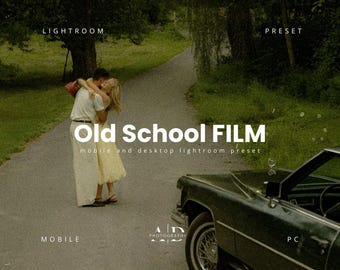 Old School Film Lightroom Preset Vintage Analog Filter Efekt analogowy Vintage Presets | Mobilne Presets Lightroom | Estetyczny filtr FujiFilm