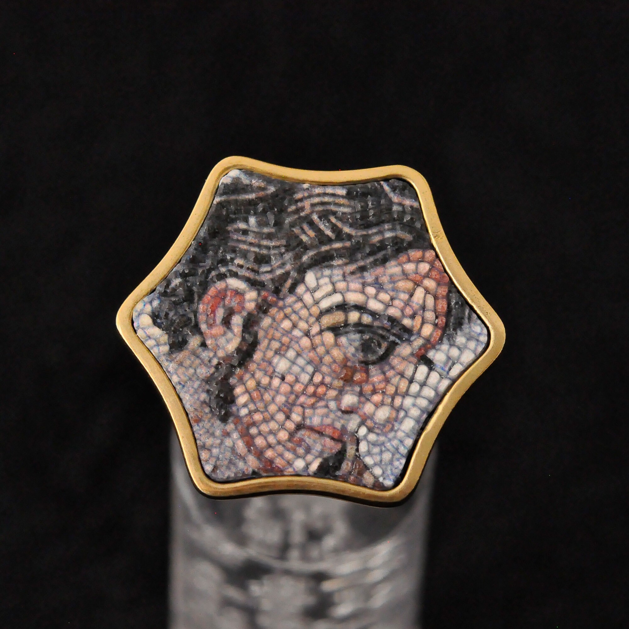 Silver Micro Mosaic Alexander the Great Ring - Etsy