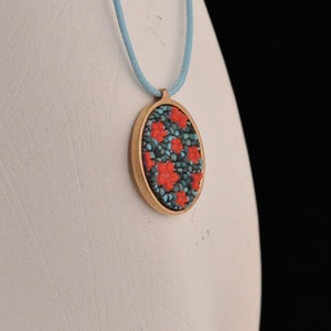 Handmade Silver Mosaic Necklace Inspired by Flowers, Gifts for moms jewelry