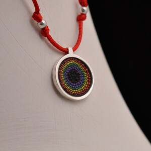 Collana con filo d&#39;argento infinito Micro Mosaic