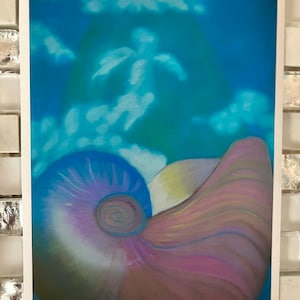 Ljuskodad affirmationsintentionmagnet (kylskåpsmagnet för kreativ födelse, alkemiskt konstverk stolt påfågel symmetrisk, stor A6