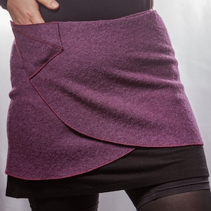 hip flatterer, hip warmer, cacheur, wrap skirt, wool, boiled wool, skirt, winter, autumn