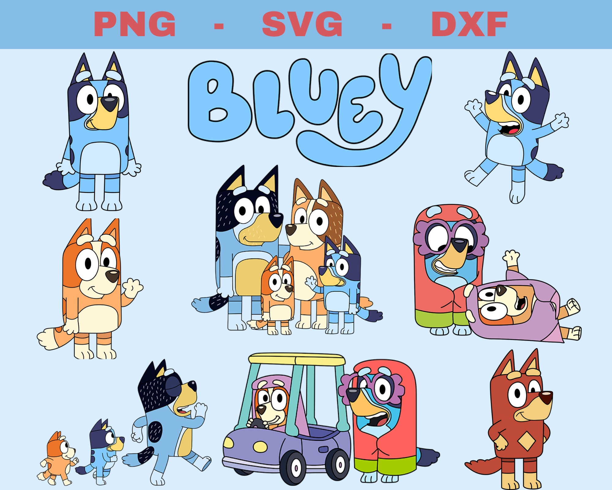 Bluey SVG Bundle Bluey Cut Files for Cricut Bluey the Dog Etsy Polska Bluey SVG Bundle Bluey Cut Files for Cricut Bluey the Dog Etsy Polska