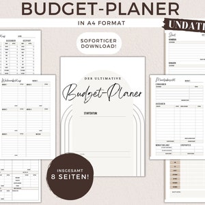 Budget Planner German Undated Budget Plan Financial Planner Household Book PDF Budget Binder A4 Savings Plan Finance Budgeting 2025 Savings Goal
