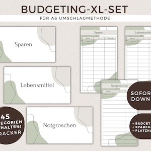 Budgeting XL-SET Dashboards/ Cover Sheets + Budget Tracker Saving Challenges Envelope Method Cash Stuffing Saving PDF Download Financial Planner