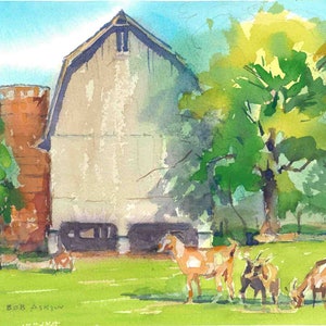 Goat Cards Greeting Card for Goat Lover Gift by Bob Askew Sewanee Goats
