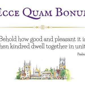 Digital Print Behold How Good- | Ecce Quam Bonum | Psalm 133 | Christian Bible Verse printable sign | Sewanee motto | Askew Art | Bob Askew