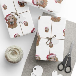 Golden Retriever Wrapping Paper Christmas Gift for dog lover