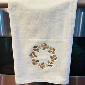Ginkgo leaf towel | gift for ginkgo lover | gift for ginkgo | embroidered ginkgo towel