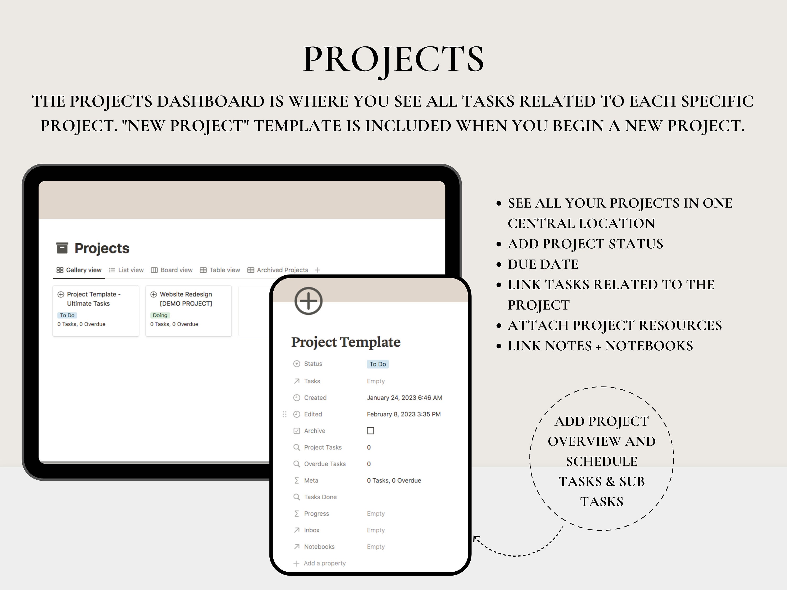 Notion Project Management OS | Notion Project Planner | Task Management ...
