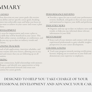 Notion Template Career Planner | Career Development | Job Application Tracker, Career Goals Planner, Professional Development, Career Path image 7