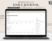 Notion Daily Journal | Notion Habit Tracker | Notion Mood Tracker, Sleep Tracker, Routine Planner | Notion Template | Notion Dashboard