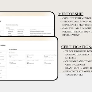 Notion Template Career Planner | Career Development | Job Application Tracker, Career Goals Planner, Professional Development, Career Path image 6