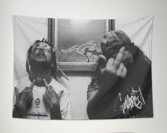 Suicide Boys Tapestry, Rapper Music Theme Boys Tapestry Wall Hanging Backdrop Poster Tapestries For Bedroom Living Room Dorm Decor