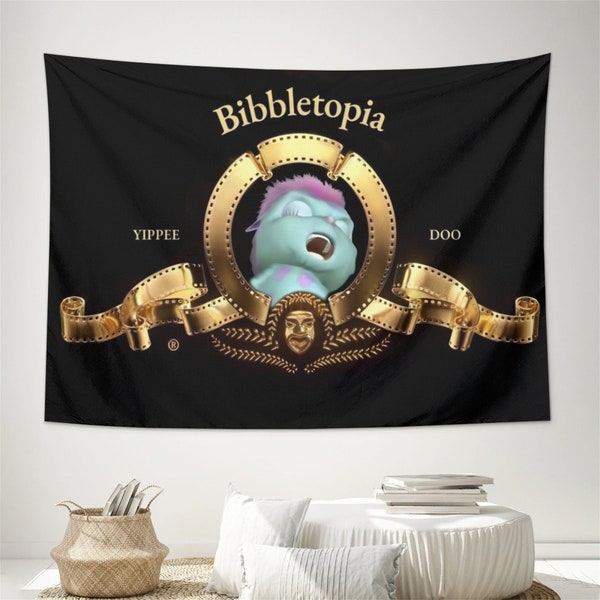 Bibble Bibbletopia Tapisserie Drôle Tapisseries Meme Drapeau Décoration Murale Pour Collège Chambre Auberge Décorations Chambre Salon Dortoir Décor