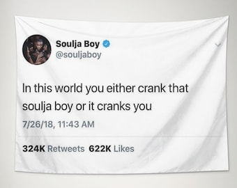 Soulja Boy twittern Wort Flagge Banner lustige tweet Tapisserie Wandbehang Tapisserie für Schlafzimmer Wandbehang College Wohnheim Dekor