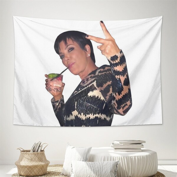 Kris Jenner Peace Sign Boutique Tapestry Wall Hanging Tapestry Vintage Tapestry Wall Tapestry Micro Fiber Peach Home Decor