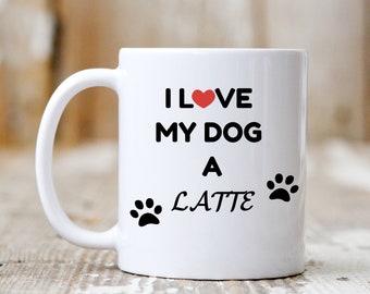 I Love My Dog a latte-mok, hondenliefhebber cadeau