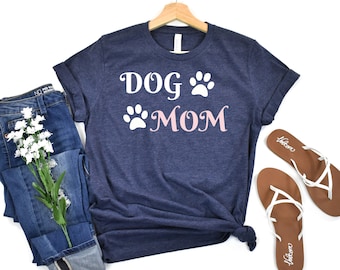 Dog Mom T-shirt, grappig hondenliefhebbercadeau