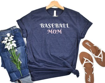 Mom-T-shirt baseball, zacht katoenen Bella Canvas T-shirt