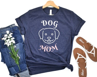 Dog Mom T-shirt, grappig hondenliefhebbercadeau