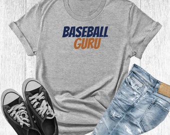 Baseball Guru-T-shirt, zacht katoenen baseball Lover-T-shirt