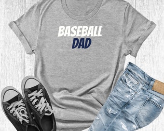 Baseball Dad-T-shirt, zacht katoenen Baseball Lover-T-shirt