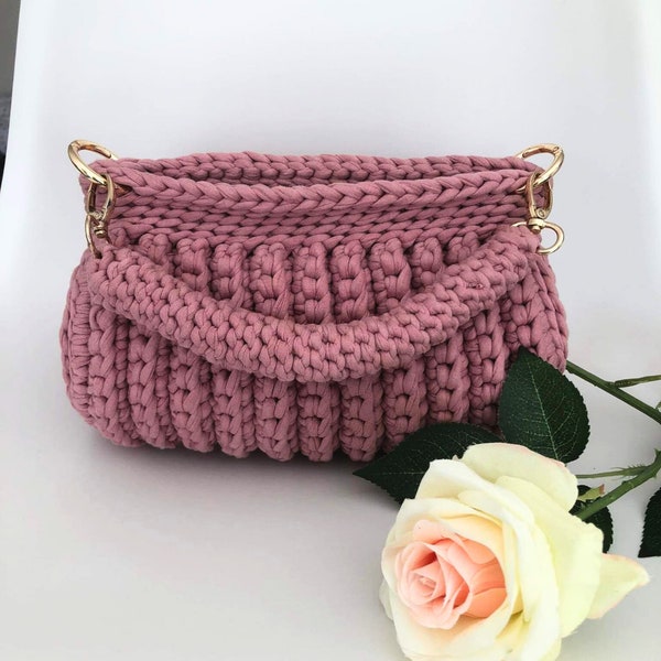 Sac au crochet, Sac fait main, Sac baguette, Beau cadeau pour elle, Cadeau fait main pour femme, Sac à bandoulière au crochet, Sac à main au crochet