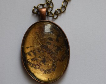 Pendant Vere eglomise 'Butterfly'