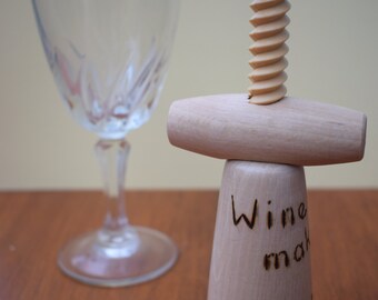 Personalised bottle opener corkscrew