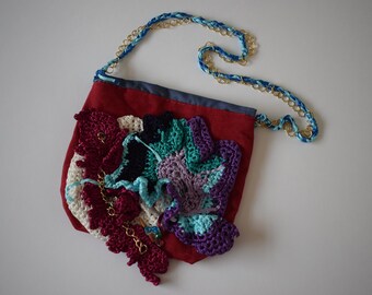 Shoulder bag 'Rock pool' hand made unique