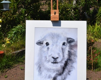 Herdwick sheep pastel art print signed and mounted