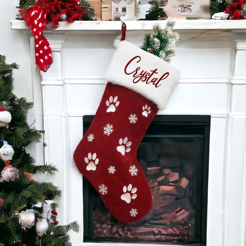 2023 Personalized Dog Christmas Stockings Embroidered Custom Etsy