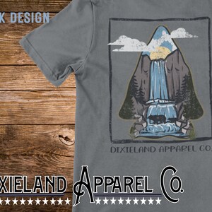 WATERFALL SHIRT | Comfort Colors Tee | Hiking shirt | Great Outdoors | waterfall and bears | gift for outdoor lover | gift for hikers