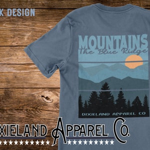 T-shirt graphique BLUE RIDGE MOUNTAINS, T-shirt unisexe Blue Jean Comfort Colors avec le célèbre cadeau Blue Ridge Mountains pour les randonneurs