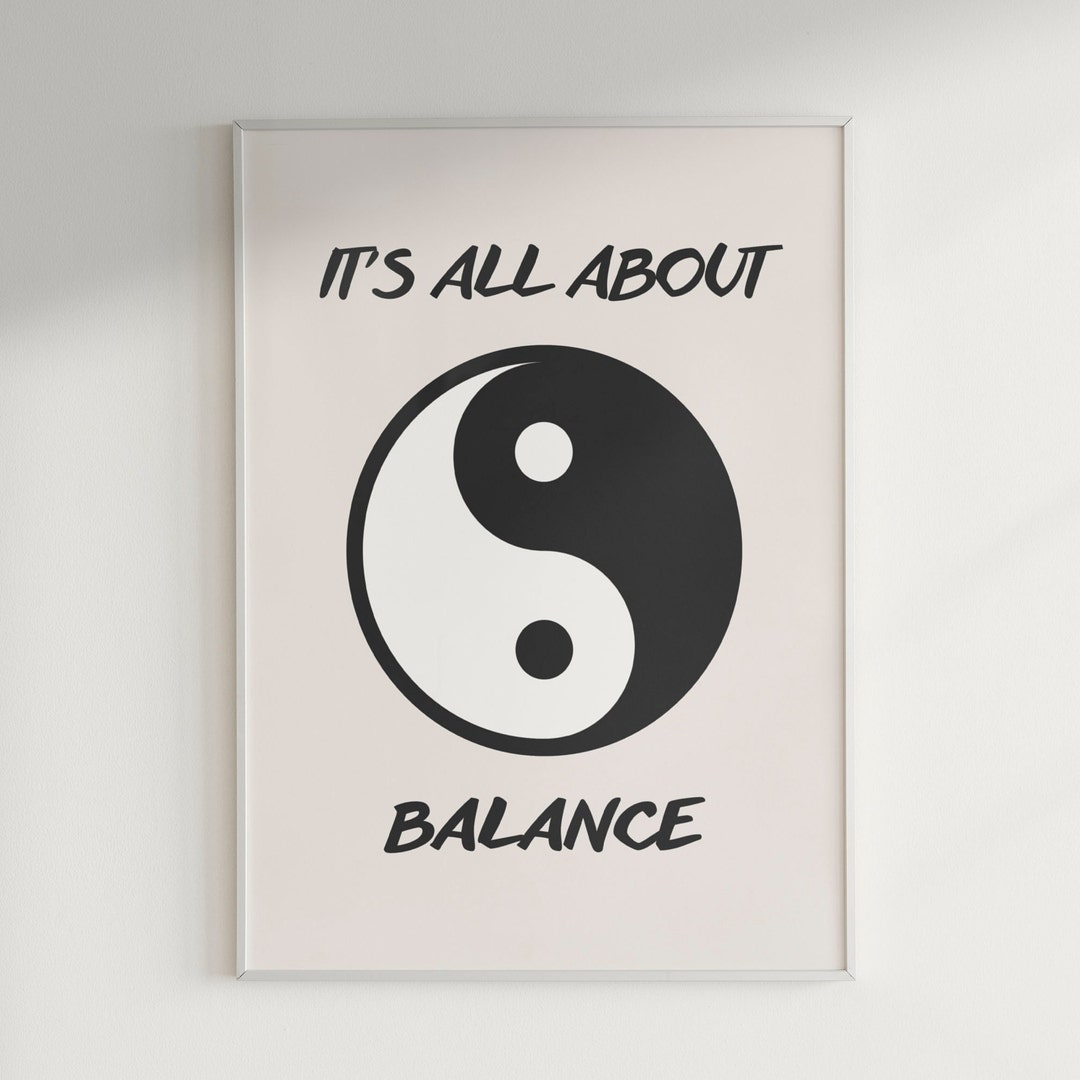 Balance Printable Wall Art Home Decor Inspirational Quotes - Etsy