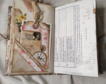 Trust Your Heart ~ Vintage Junk Journal ~ Handmade Notebook