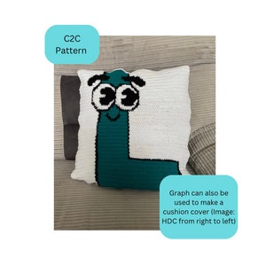 Letter L C2C Crochet Blanket Pattern | afghan | graphghan | pixel blanket | 80x80| pillow pattern