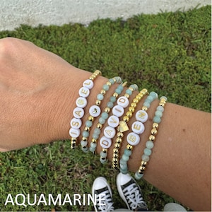 Gepersonaliseerde naam kralenarmband aangepaste stretch stapelen mama armband met kindernamen perfect cadeau-idee voor bruid of moeder