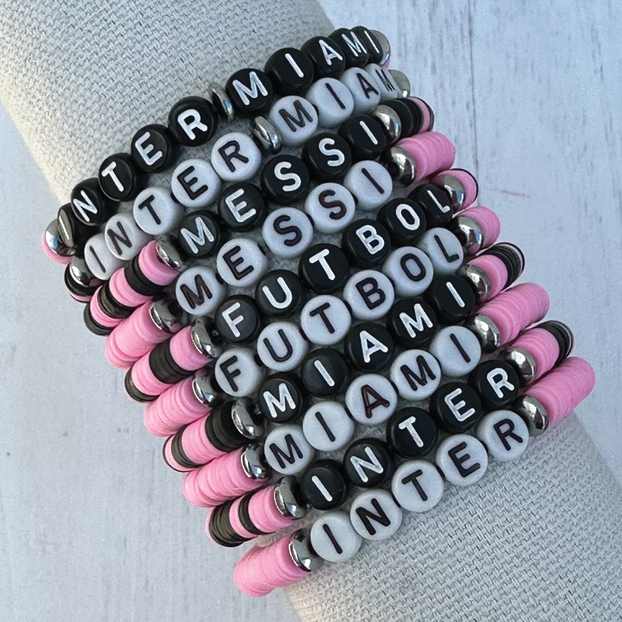 Bracelet Messi10 Étoile Football – Acier Inox & Silicone, Cadeau Fan Messi Personnalisé