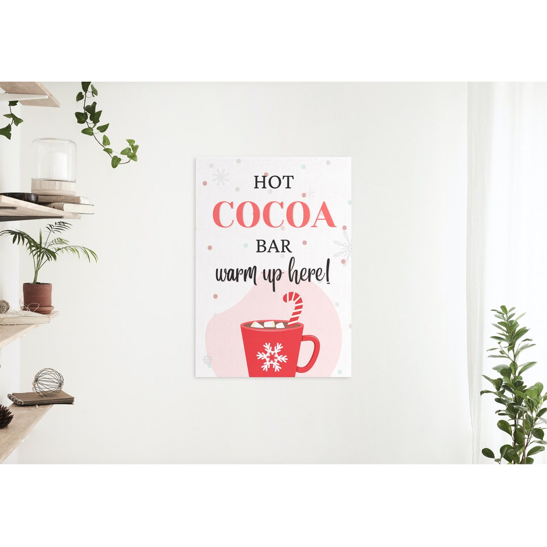 Hot Chocolate Bar Sign Hot Cocoa Bar Printable Table Sign Christmas ...