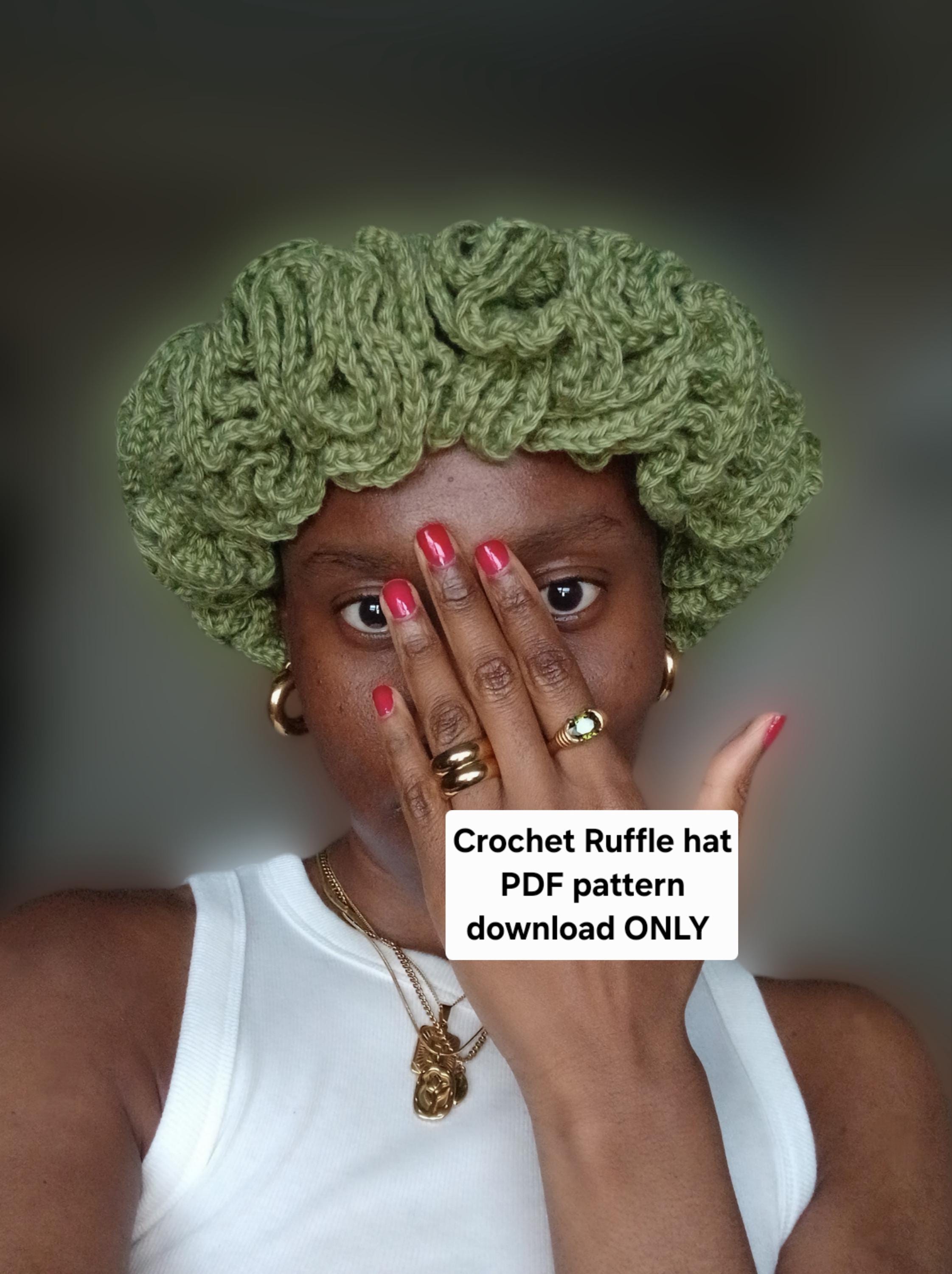 30 Hippie Crochet Patterns for Boho Outfits, Bags, Home Décor, and Gifts 8 Crochet Ruffle Hat Pattern