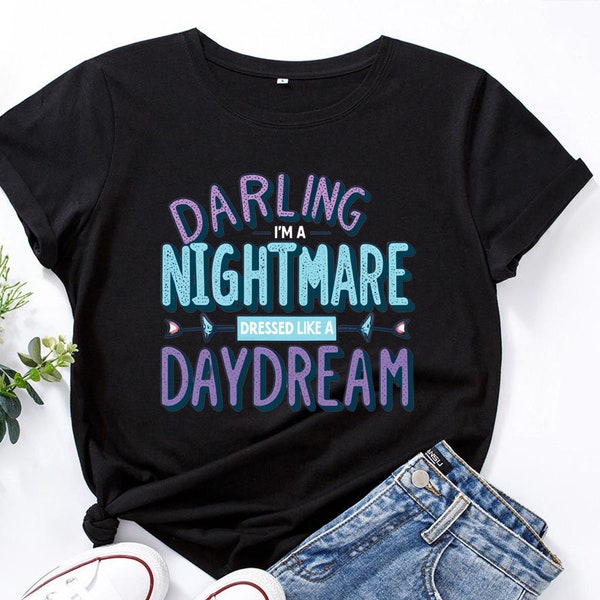 Darling I'm a Nightmare Dressed Like a Daydream Shirt, Tour Merch Tshirt Geschenk für Musikliebhaber, Blank Space Taylor Konzert T-Shirt, niedliches Eras T